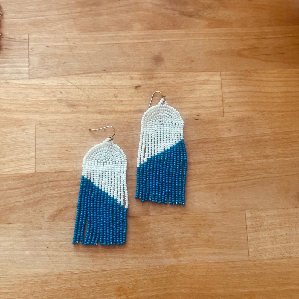 Noonday Collection Ensign Beaded Fringe Earrings